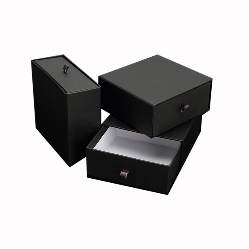 Customized gold foiled Luxury gift hair extensions Wigs paper boxes packaging black ribbon drawer box