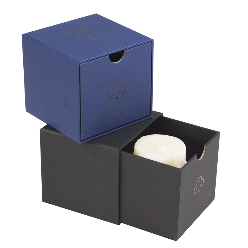 Customized Logo Rigid Cardboard Paper Packaging Cube Scented Candle Perfume Gift Box Packing Boxes for Small Business