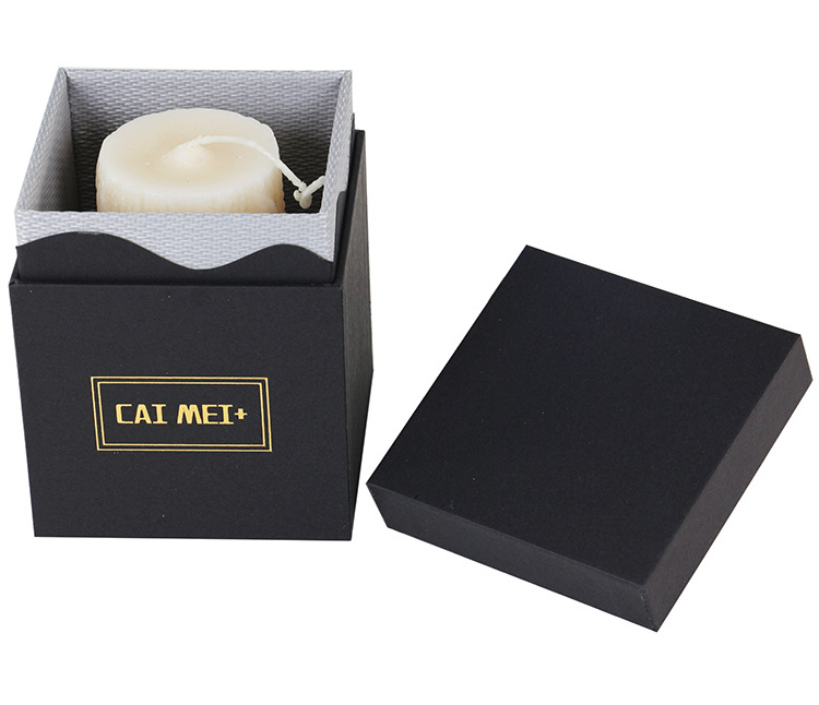 Custom Logo Luxury Two Pieces Rigid Scented Candle Jar Set Gift Packaging Cardboard Boxes with EVA Insert for Candles