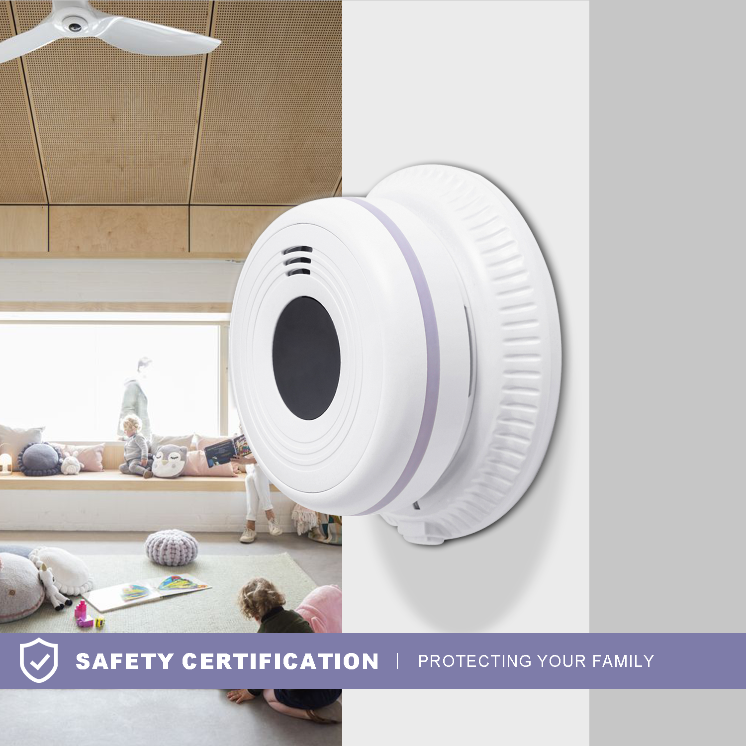 AC Hardwired 220v-240v Photoelectric Smoke Alarm SAA AS3786 Interconnected Back UP DC3V battery 10 years batteryb life