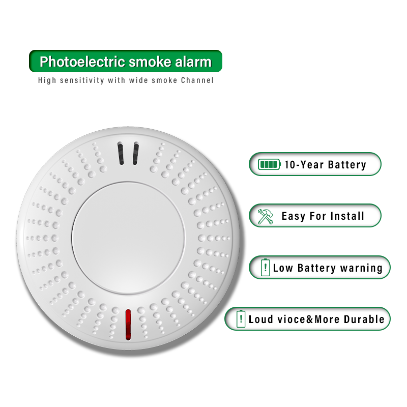 Independent Smoke Detector Smoke House Combination Fire Sensor Home Security System Smoke Alarm Fire Protection