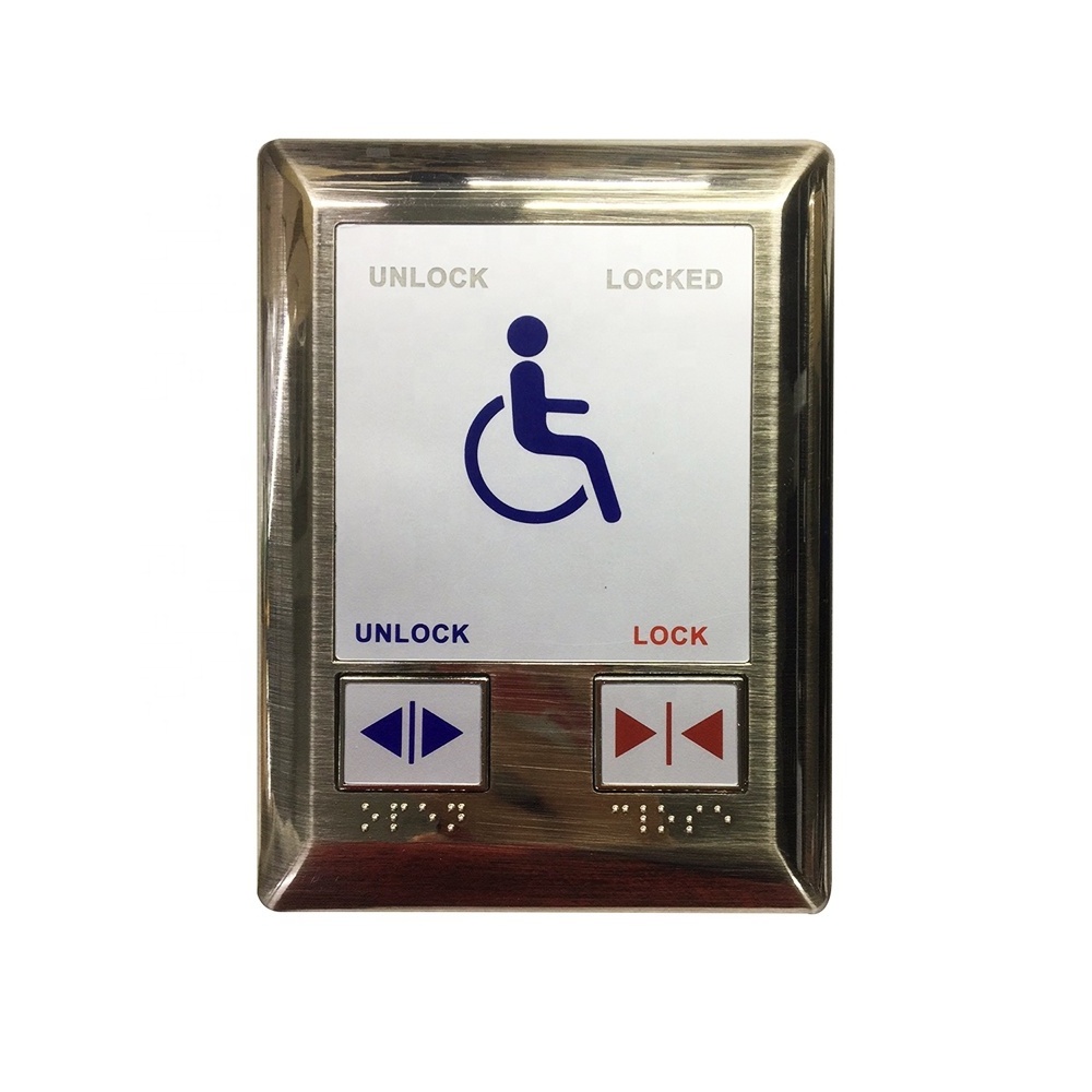 Stainless Steel Handicapped Toilet Switch Nursing Room Push Button For High Speed Automatic Door