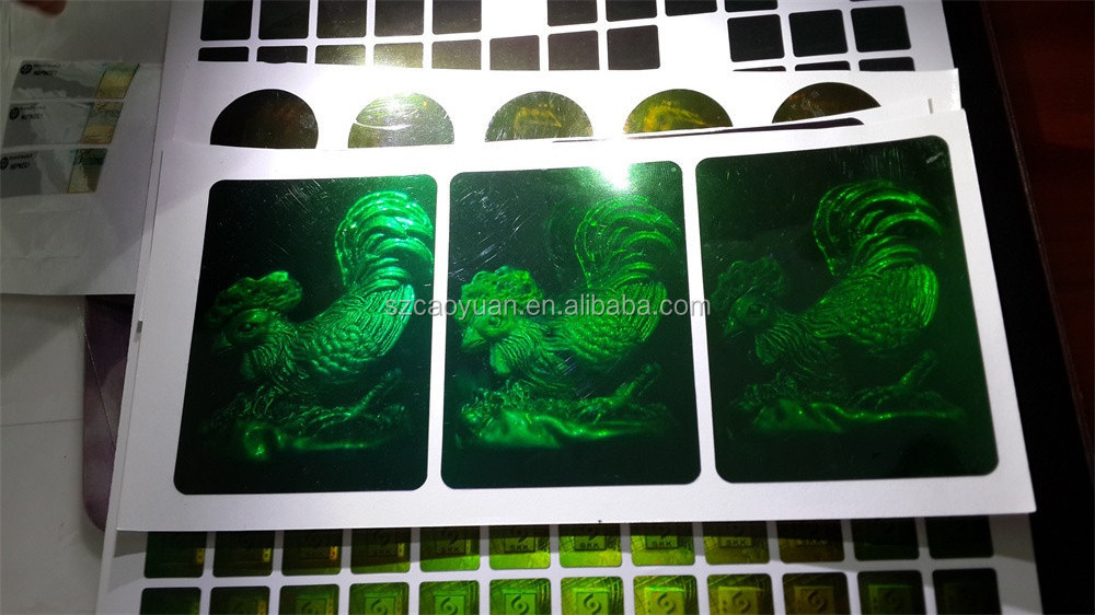 High Quality Customized Colorful Hologram Laser Stickers