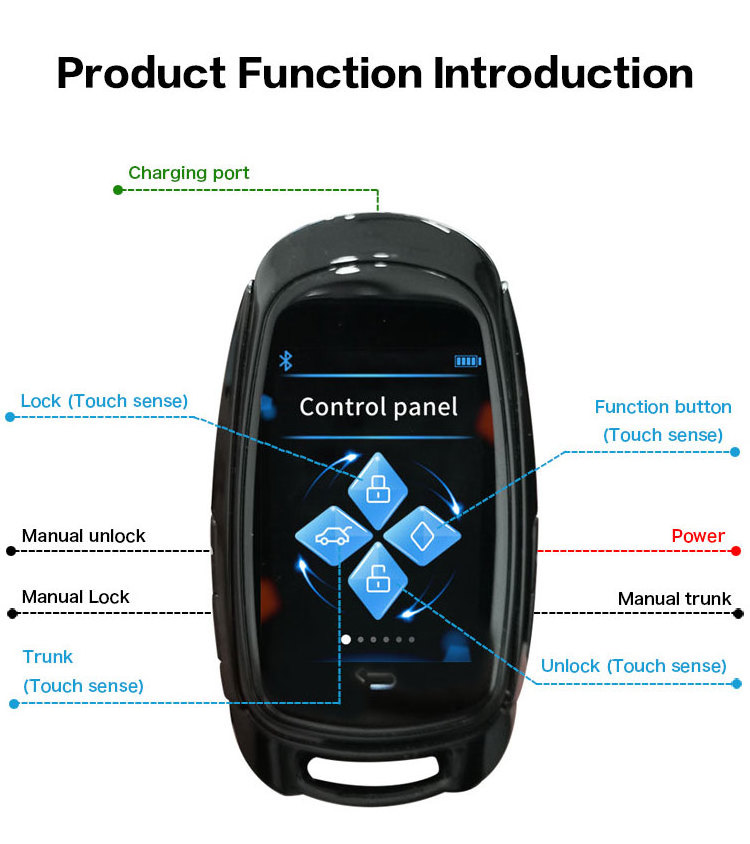 cardot Universal Smart Remote Car Key LCD Screen for All Car Models Keys With Keyless Go System