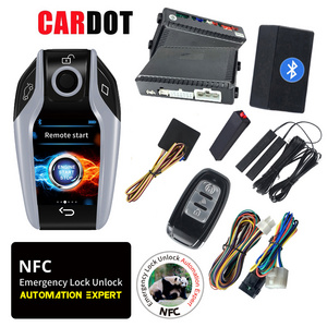 KOL Drop Shipping Cardot  Nfc  Liquid key Smart Keyless Entry  Remote Starter Engine Start Stop Car+Alarms LCD control