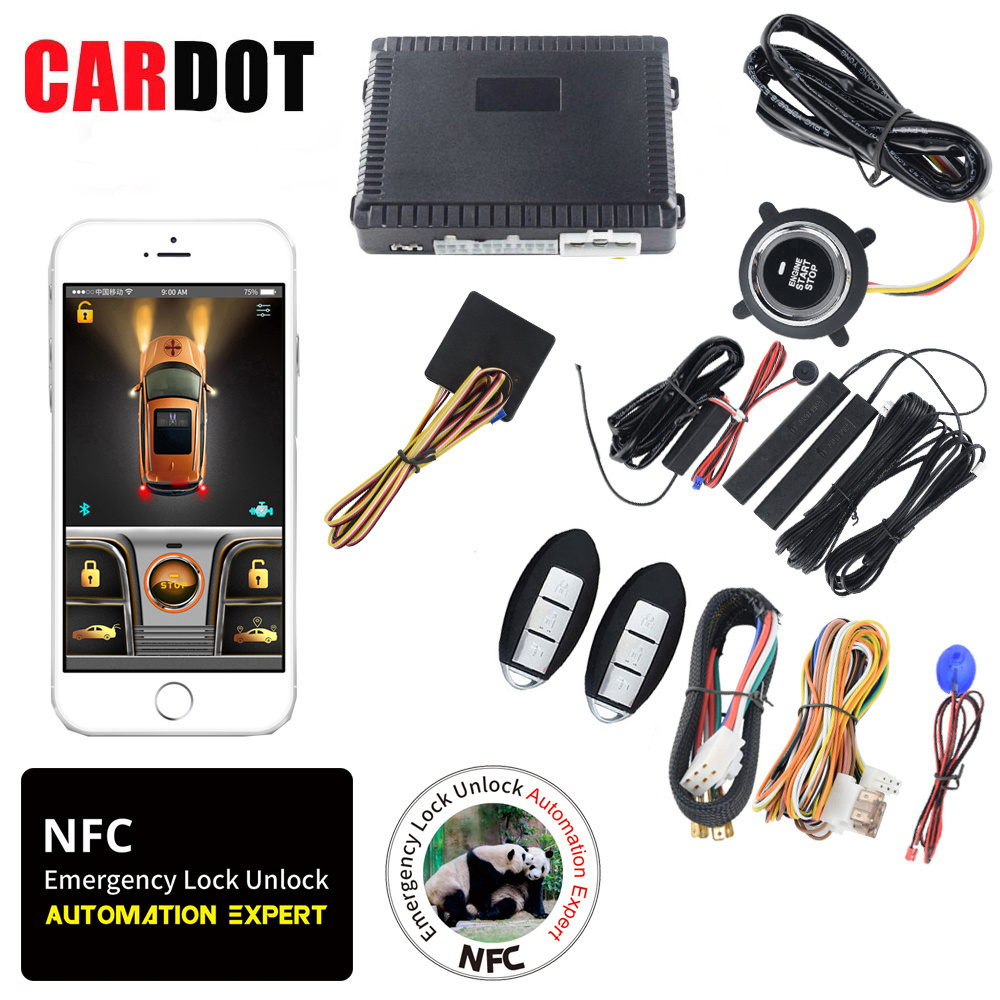 Drop Shipping KOL NFC  One Way Push Button Starter Smart Security System Car Alarms