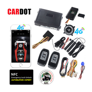 Drop Shipping KOL Cardot  NFC Keyless Entry System PKE Push Button Start Remote Starter Car Alarms