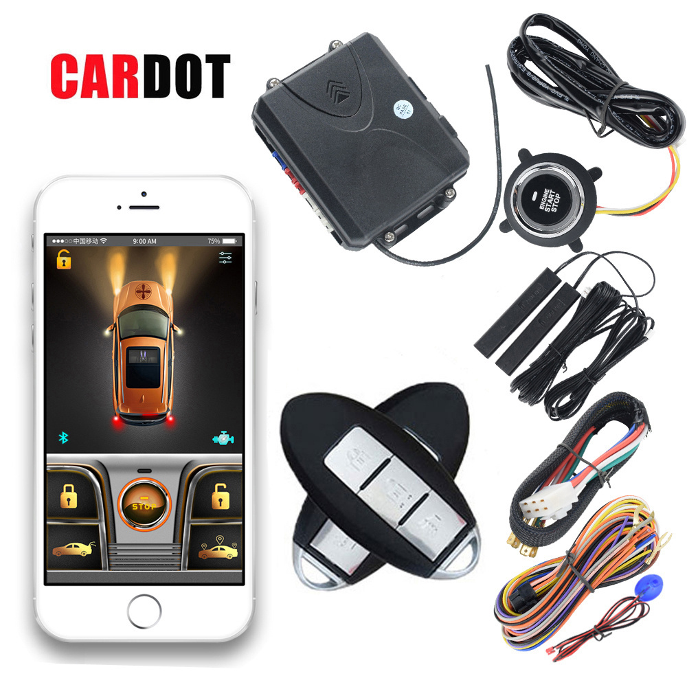 Drop Shipping KOL Cardot  Start Stop  Car Alarm System Anti-Hijacking One Way Universal Remote Control  Car Alarm