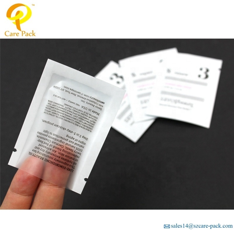 Small MOQ Digital Printed Custom Foil Tea Sachet Cosmetic Sample Packets