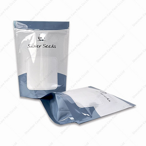 Customized Glossy Environmental Protection Material Zipper Sealedd Bag Seed Packaging Stand Up Pouch