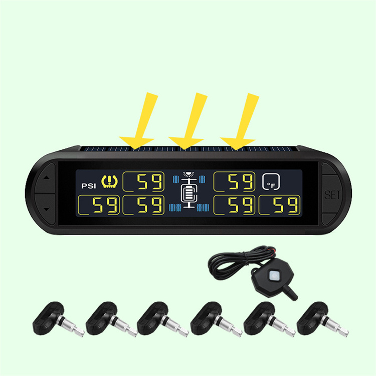 Universal 6 sensor digital tire air pressure monitoring gauges machines truck  rv trailer tpms sensors for Ford teslas BMW