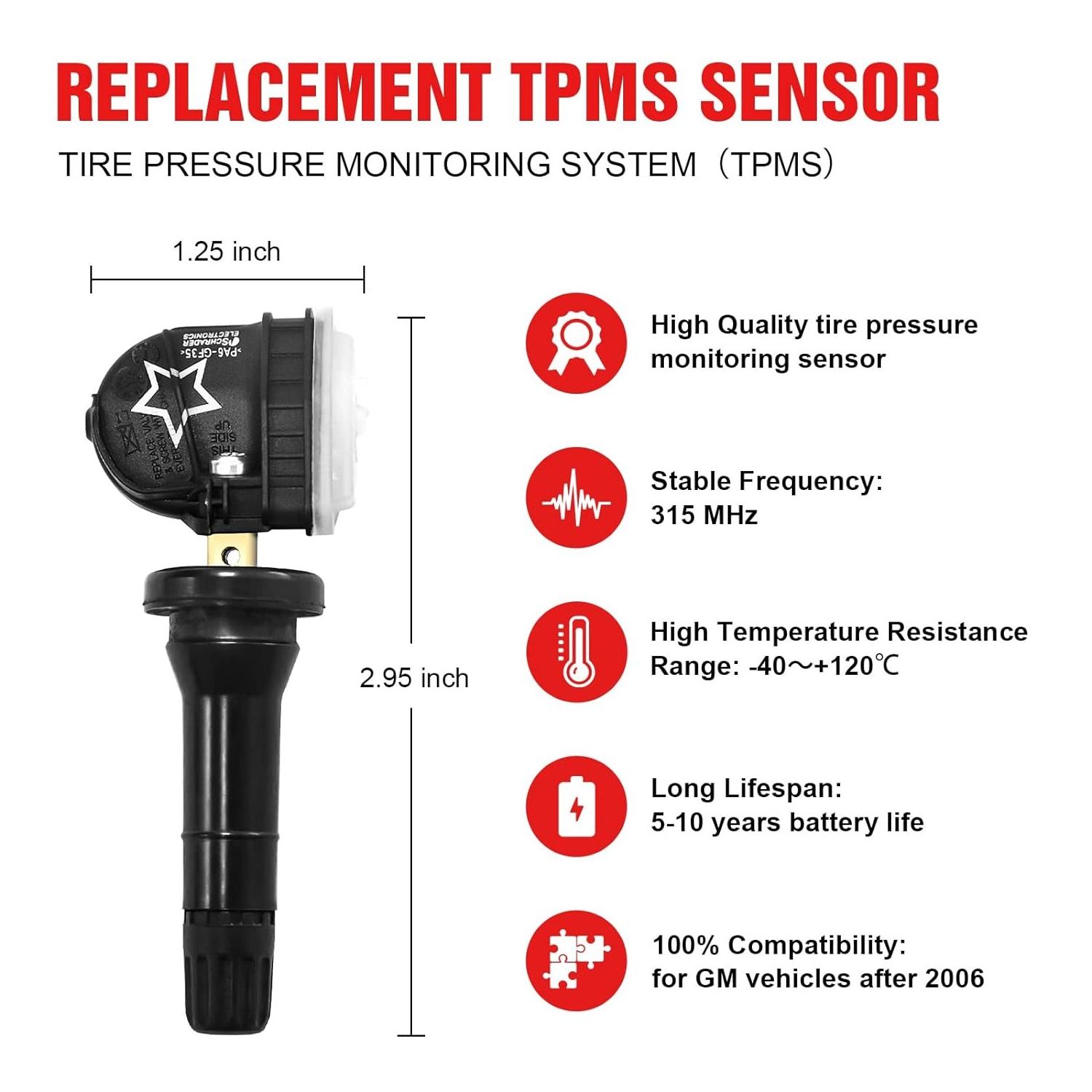 315MHz Tire Pressure Monitor Sensors Fit for Ford F150 Ecosport Mustang Escape Explorer Fiesta Ranger