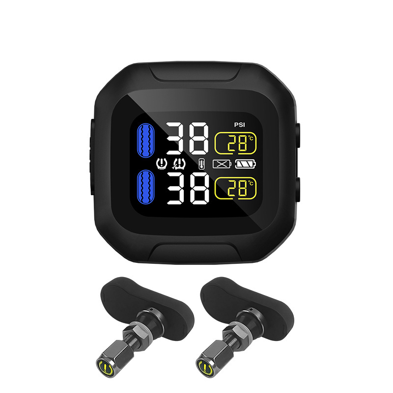 New Product Real Time Motorcycle Motorbike Tire Pressure TPMS with Two External Sensor