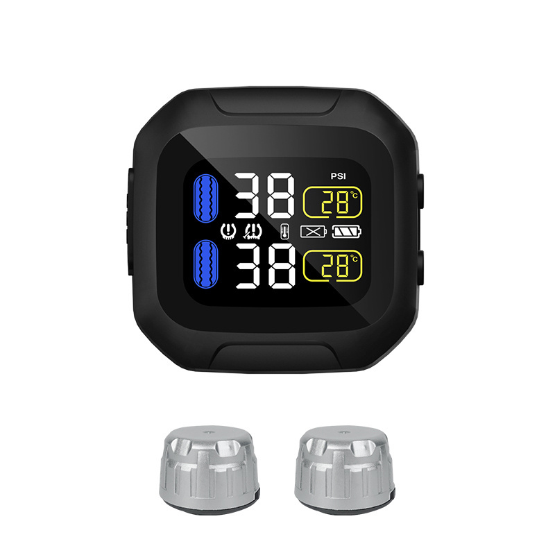 New Product Real Time Motorcycle Motorbike Tire Pressure TPMS with Two External Sensor