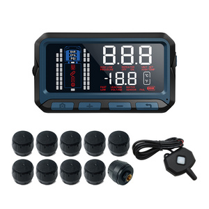 200PSI Truck TPMS Solar Tire Pressure Monitoring System Wireless Supports Up to 36 Tire