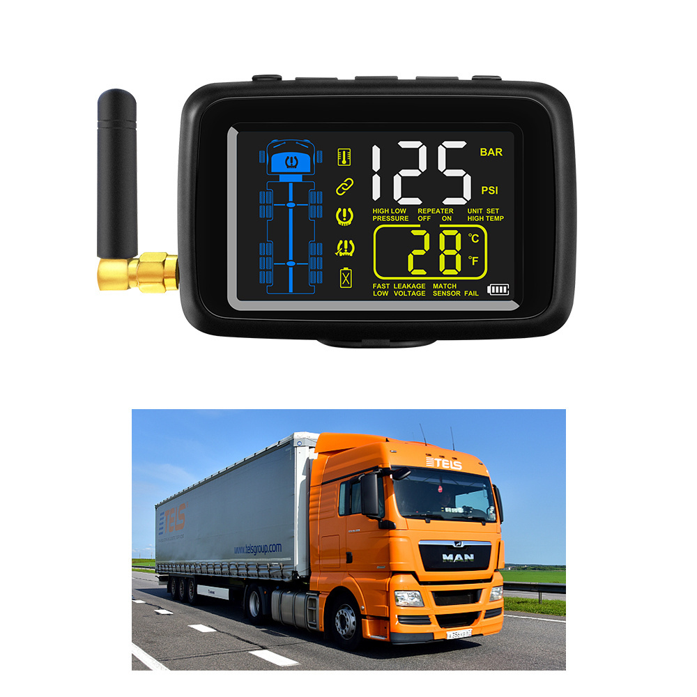 TPMS Factory 199Psi External Sensor  Tire Pressure Monitoring System for RV Truck Trailer Bus 6 8 10 12 14 16 18 22 Wheels