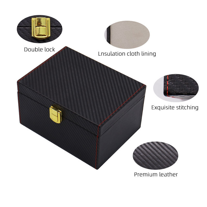 PU Leather RFID Blocking Boxs Anti-Theft Car Key Signal Blocker Box For Keyless Protector Security Faraday Box