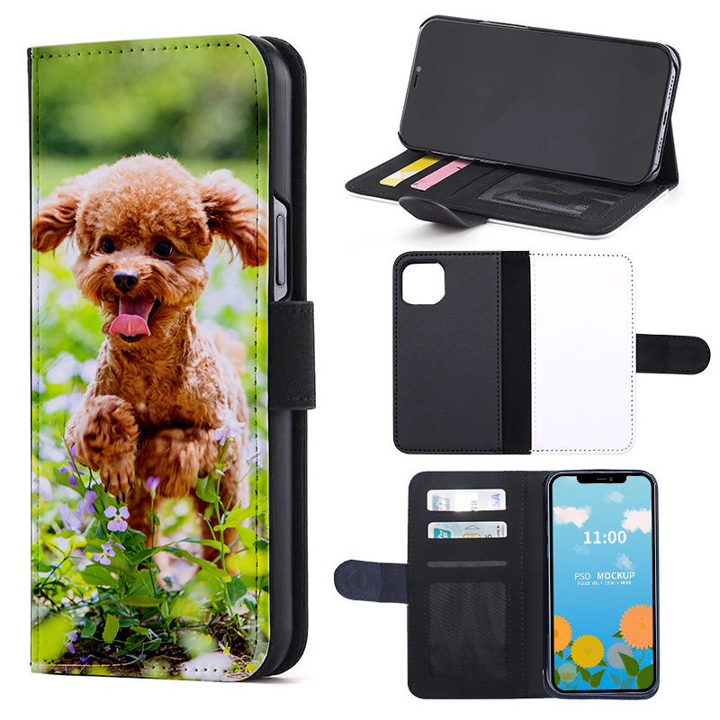 For Iphone 14 Phone Case Luxury Multifunction Magnetic Pu Leather Blank Sublimation Wallet Flip Phone Cases