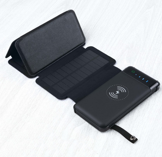 Factory 2022 High quality Solar charging Solar Panel Power Bank With 5 Foldable Solar Panels