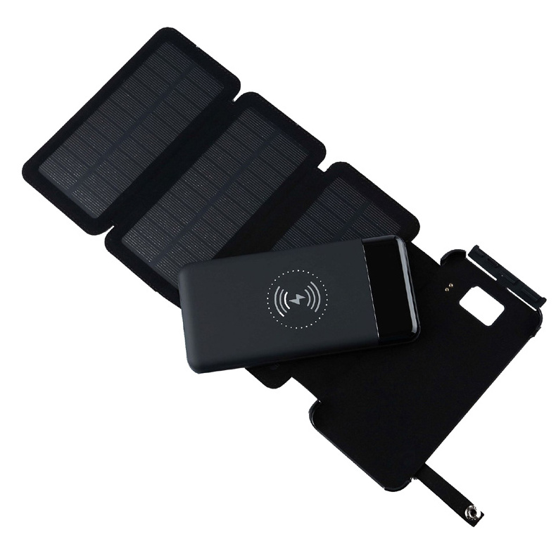 Factory 2022 High quality Solar charging Solar Panel Power Bank With 5 Foldable Solar Panels