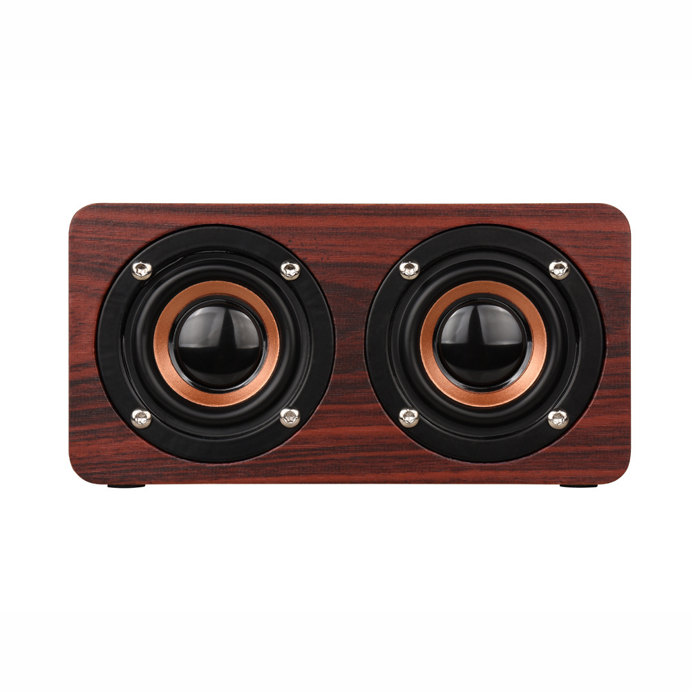 2*5W Wooden bluetooth radio speaker stereo bass wireless BT speakers