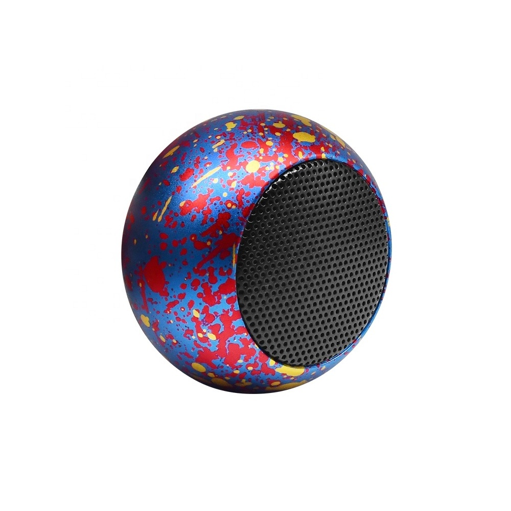 Hot Selling Professional Bass Metal Mini Portable Round Mobile Music Subwoofer Bocinas Bluetooth Speaker Wireless With FM Radio