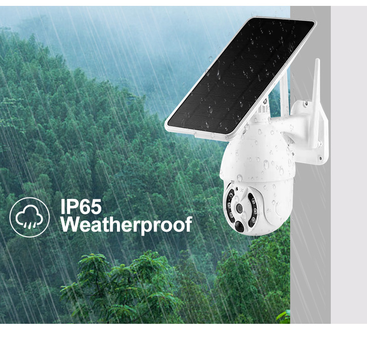 Wifi Solar Battery PTZ Camera Waterproof 2MP Color Vision CCTV Security Surveillance IP Camera HD 1080P Low Power Outdoor H.265