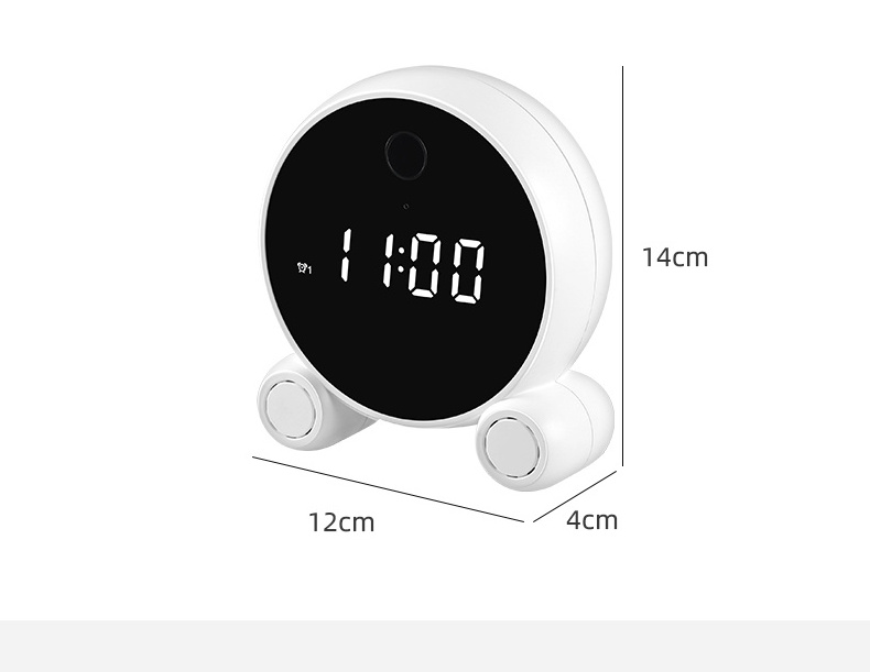 TUYA 1080P Hd Time Display Clock Wifi Camera Ip Security Night Vision Motion Detection Micro Clock Camera