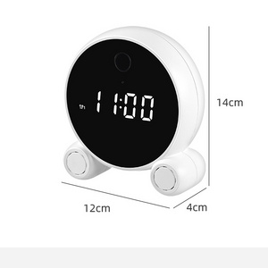 TUYA 1080P Hd Time Display Clock Wifi Camera Ip Security Night Vision Motion Detection Micro Clock Camera