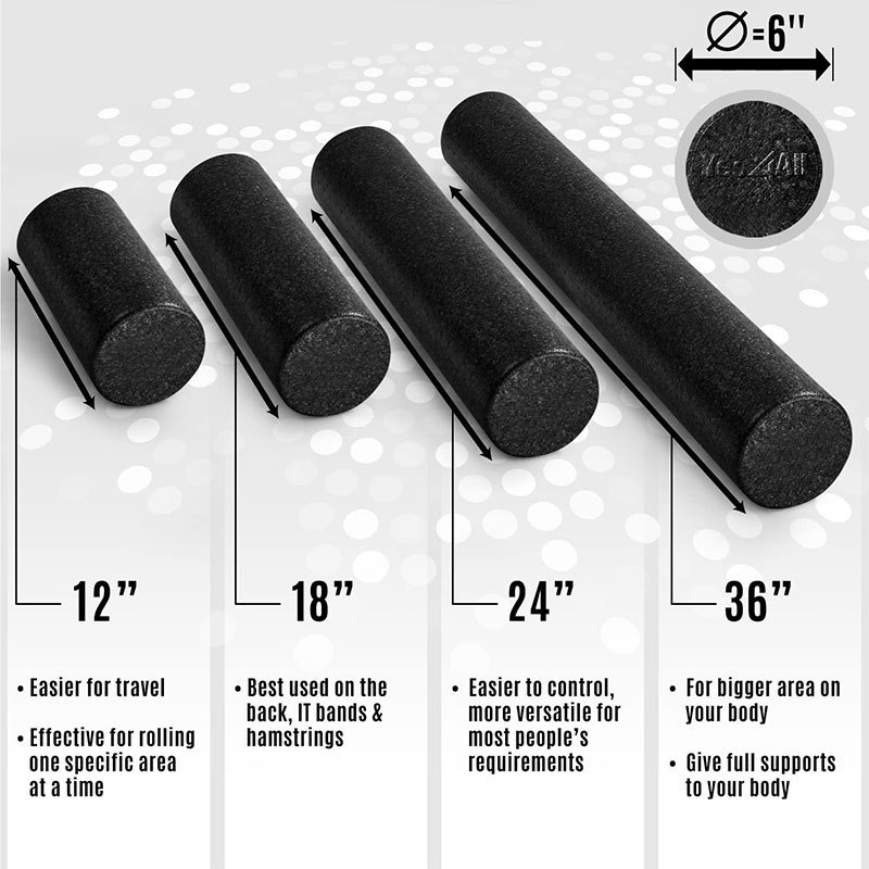 Wholesale Logo Printing High Density Epp Foam Roller Set Deep Tissue Exercise Fitness Muscle Massage Roller Yoga Foam Roller