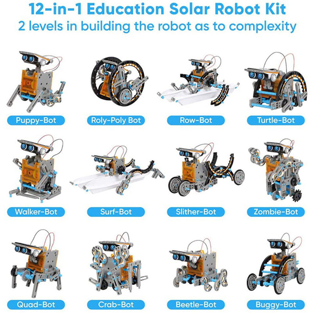 12 In1 STEM Educational Toys Solar Robot Blocks Develop Science Kits Technology Learning Scientific Toy For Children Gift