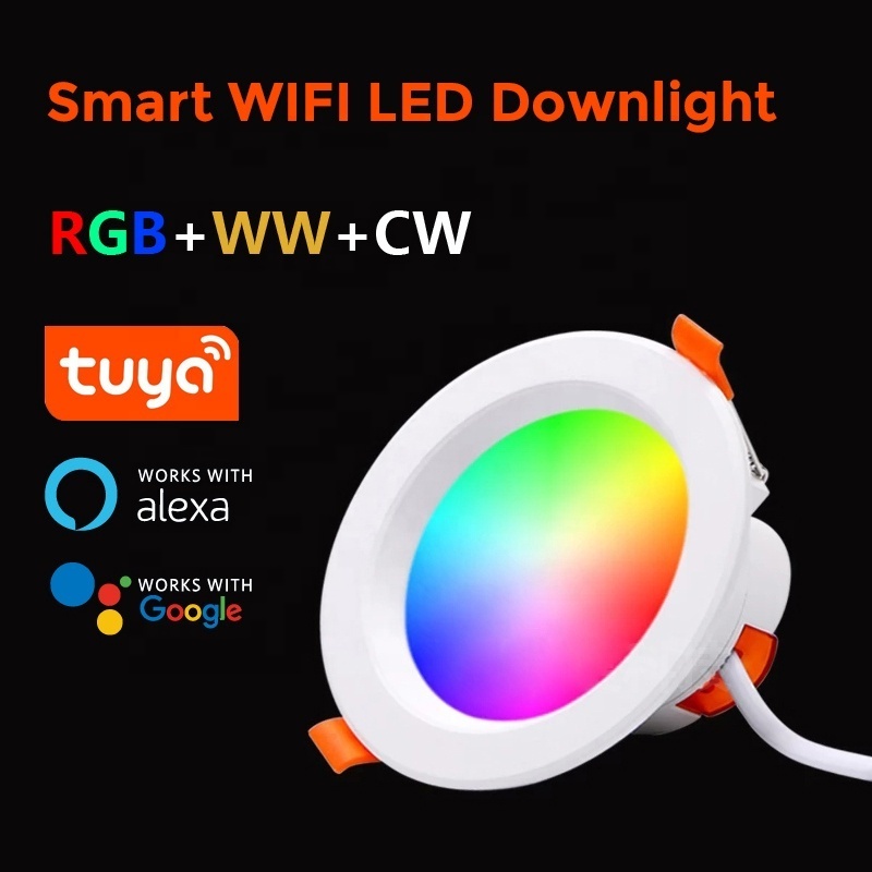 WIFI APP Control Remote Control Voice Control Led Down Light 5W 7W 9W 12W Recessed Light Indoor Lighting