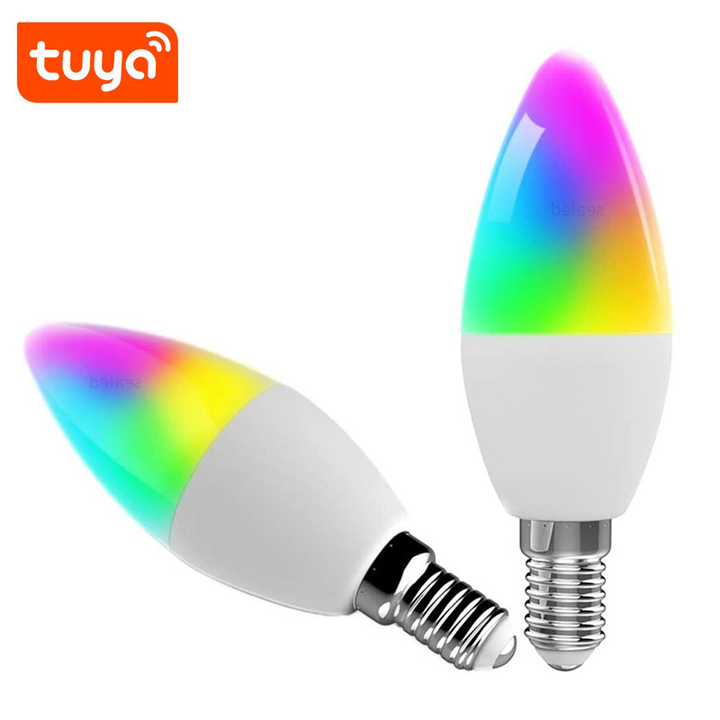 C37 App Control Smart Bulb Zigbee E14 5W LED Candle Bulbs 100-265V Alexa Google Home WiFi Smart Light RGB CCT Adjustable