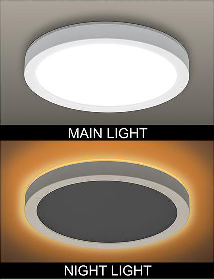 Modern 5CCT Selectable With Night Light Flush Mount Surface Mounted For Living Room Round Led Ceiling Light