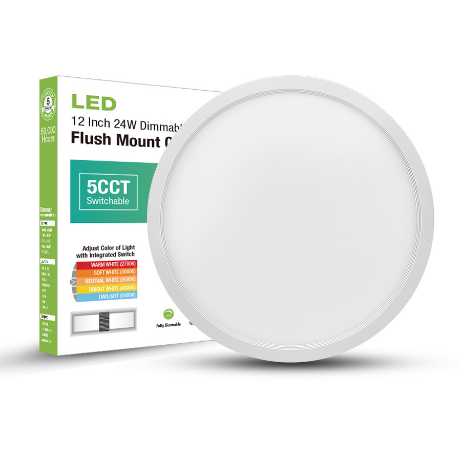 Moon Series Round CCT Selectable Flush Mount Panel Led Ceiling Light