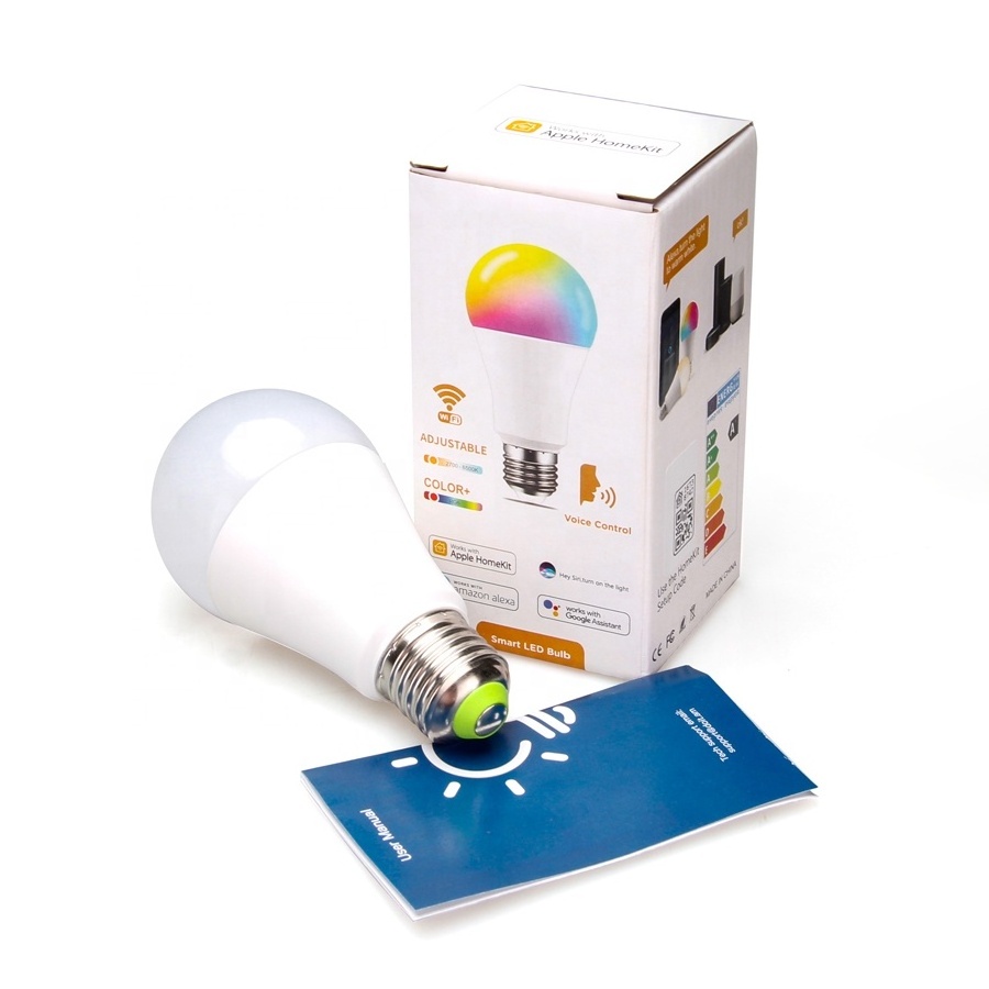 Energy Saving Homekit Bulb CCT RGB 9W Color Light Voice Music Alexa APP  LED Smart Bulb