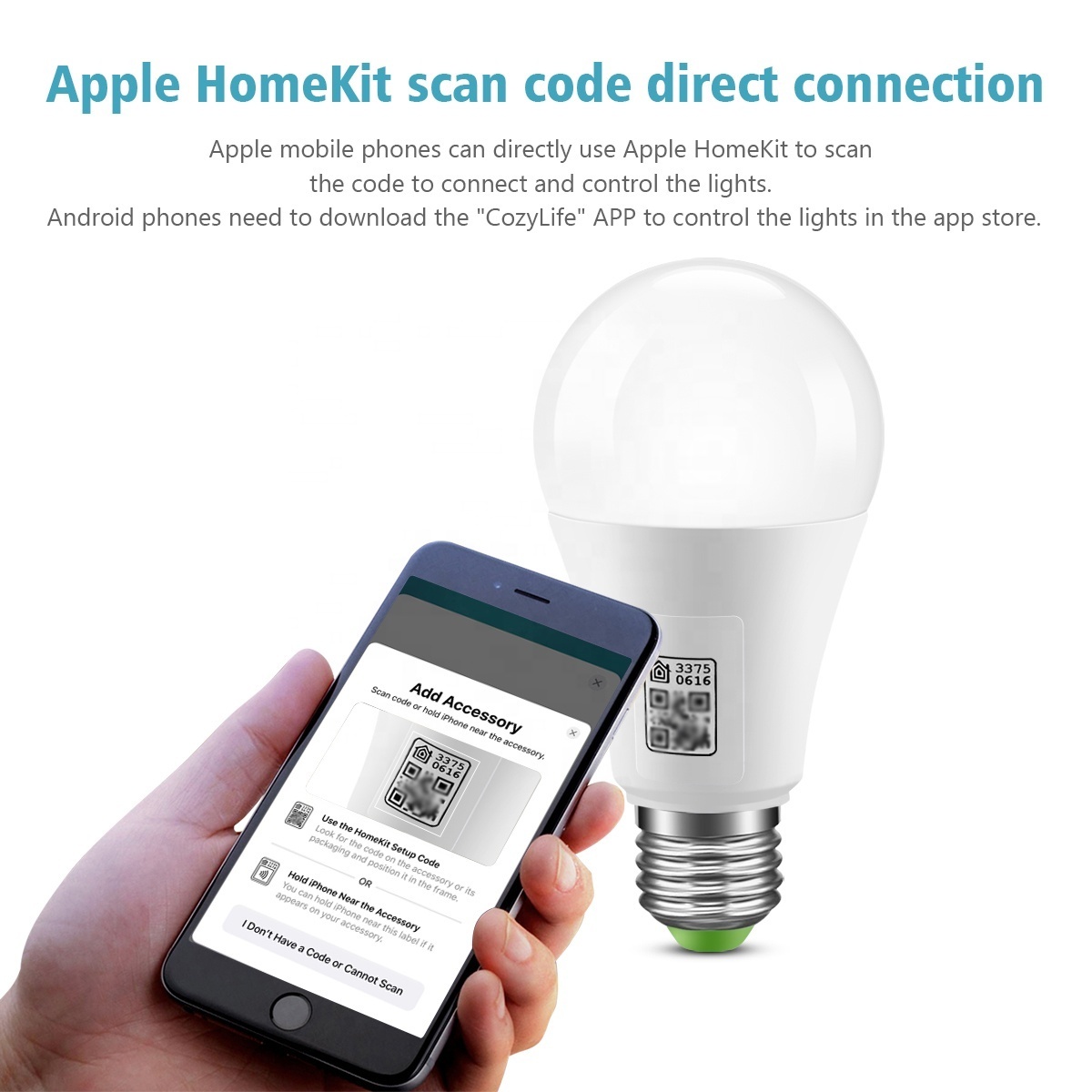 Energy Saving Homekit Bulb CCT RGB 9W Color Light Voice Music Alexa APP  LED Smart Bulb