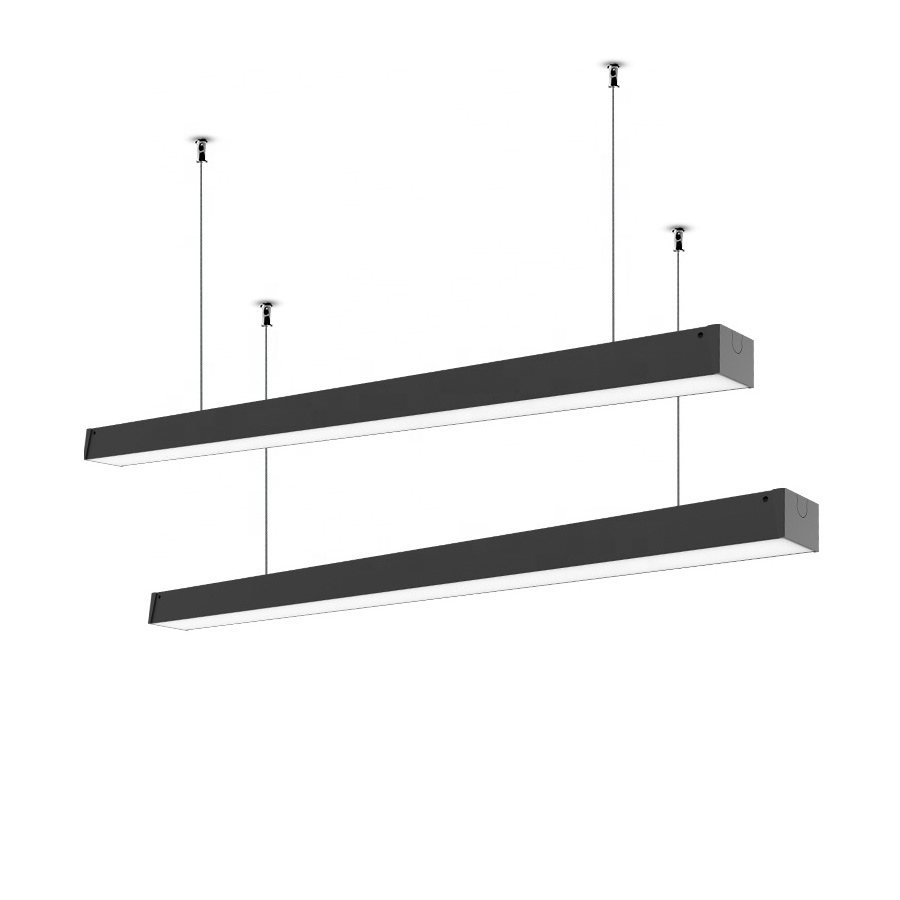 CGT Linkable Ceiling Modern Lighting LED Linear Light 4FT Dimmable Pendant Light Fixtures for Dining Living Room Office