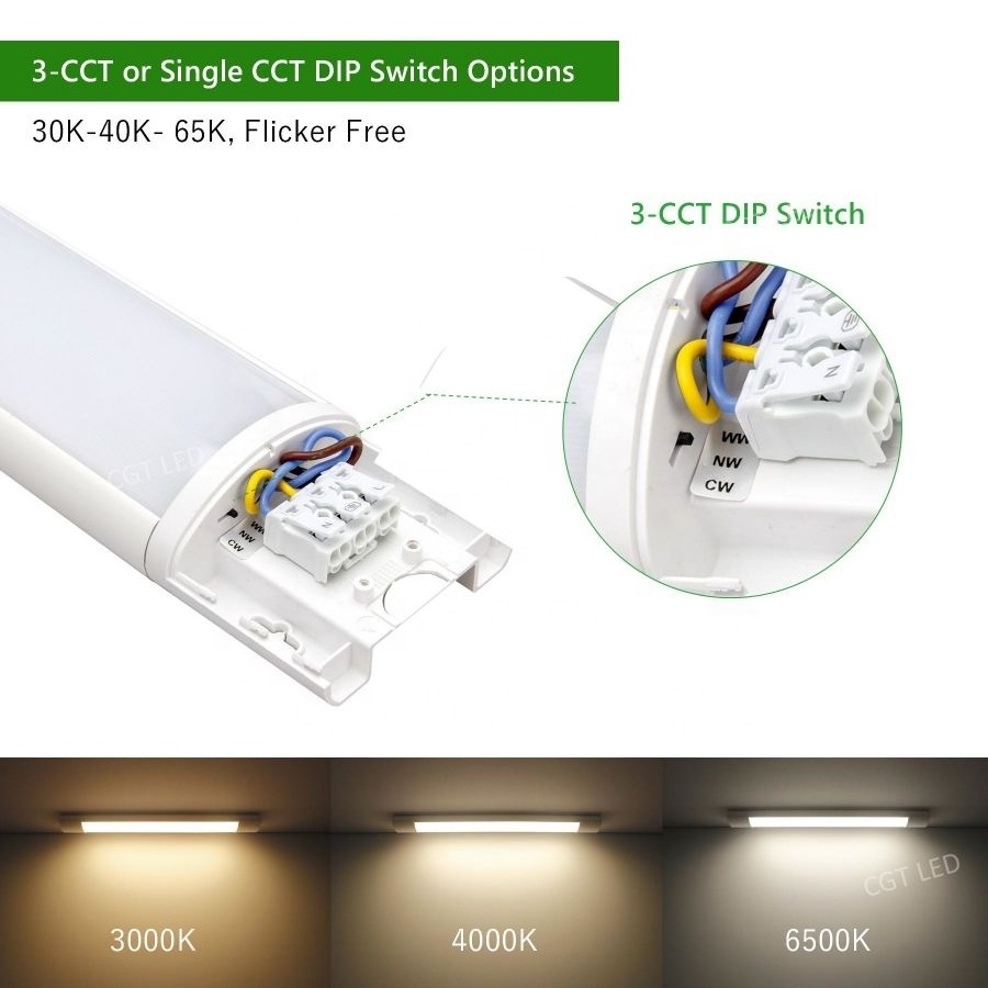 CE Rohs Shop Light Linkable Garage Light Fixture Wraparound 0.6m 1.2m 1.5m 1.8m LED Batten Light