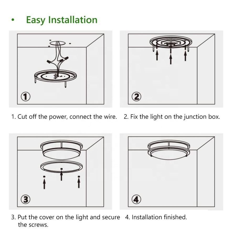 Brushed Nickel Finish Double Ring 3-CCT Switchable Led Ceiling Lamp Energy-saving Led Ceiling Light