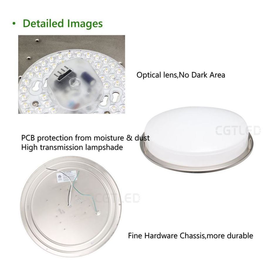 Flush Mount LED Ceiling Light 10 12 16 Inch 15 18 24W  Double Ring LED Lighting ETL/FCC