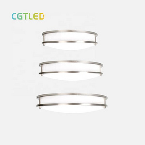 15W 18W 24W 32W Dual Ring Ceiling Light Brushed Nickel Led Ceiling Light for Kitchen Bedroom Hallway Porch