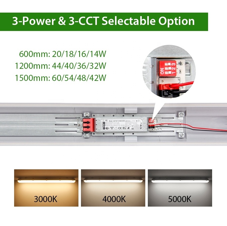 Factory Gas Station Warehouse Light IP65 Waterproof Led Tri Proof Light Led Vapor Tight