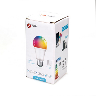 A19 Homekit ZigBee E26 E27 RGB Color Light Bulb Voice Control Adjustable Wireless 9W Led Smart Blub