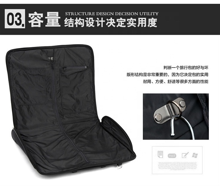 Wholesale Suit Covers Carrier Bag for Travel, Foldover Breathable Garment Bag with Handles and Gusset