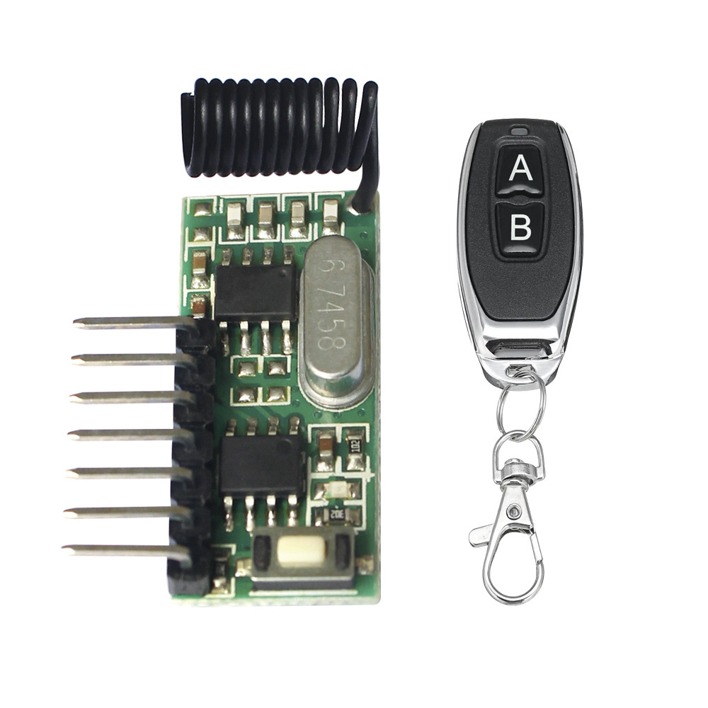 433Mhz Wireless Remote Control Switch 4CH RF Relay 1527 Encoding Learning Module For Light Receiver Diy Kit