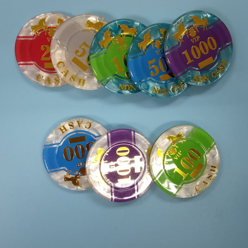 Acrylic & crystal casino poker chips