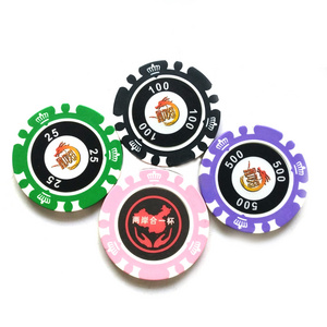 Hot sale  custom 14g real clay poker chips with metal core insert