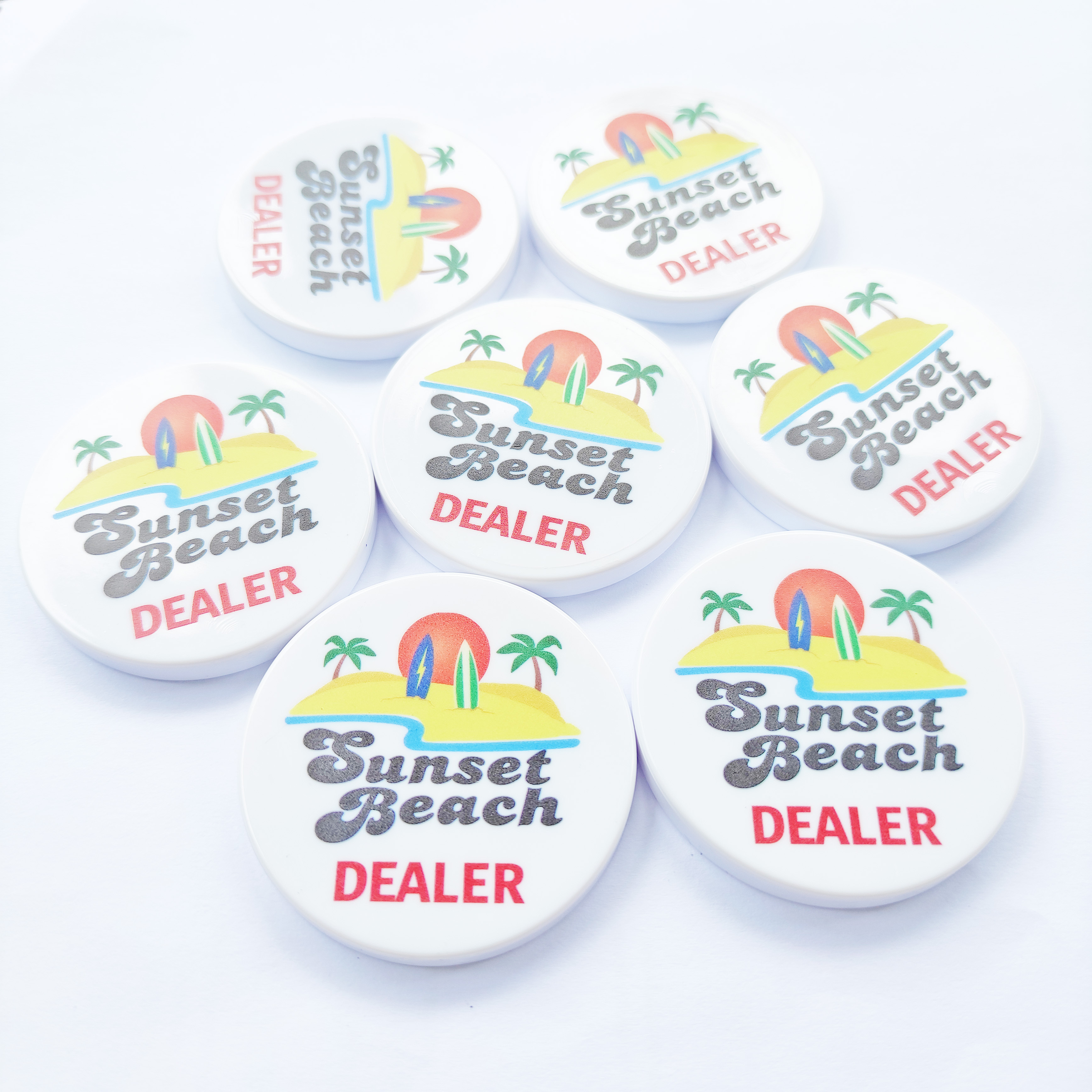 Custom 50mm plastic token digit print with your full color design