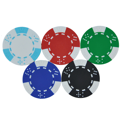 Diameter 40mm  14g crown dice  clay poker chips  without numbers wholesale